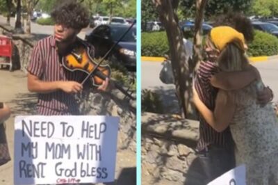 Kind Young Woman Raises $1,000 For Street Violinist Playing To Help His Mom With Rent