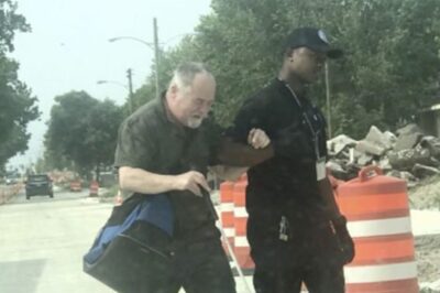 Kind Bus Driver Stopped Bus To Help Walk A Blind Man Safely Through Street Construction
